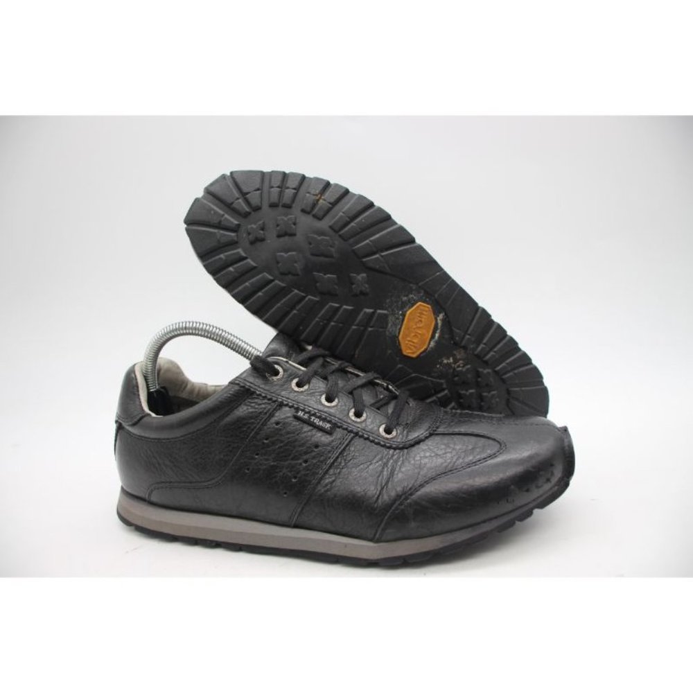 H.S. Trask Fashion Sneakers Black Leather H7522-001 Vibram Sole Men's Size 9 M